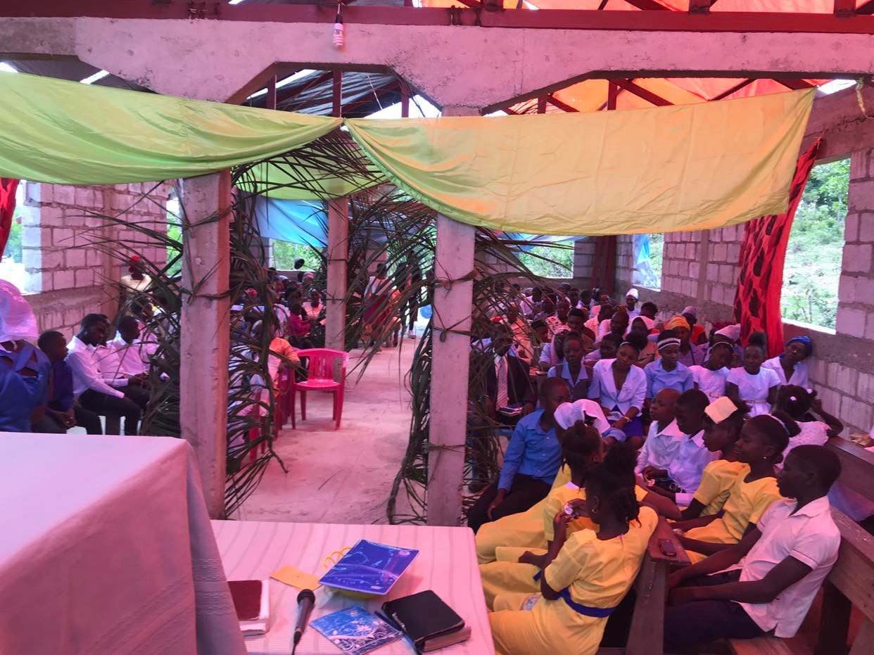 A congregation gathered for worship
